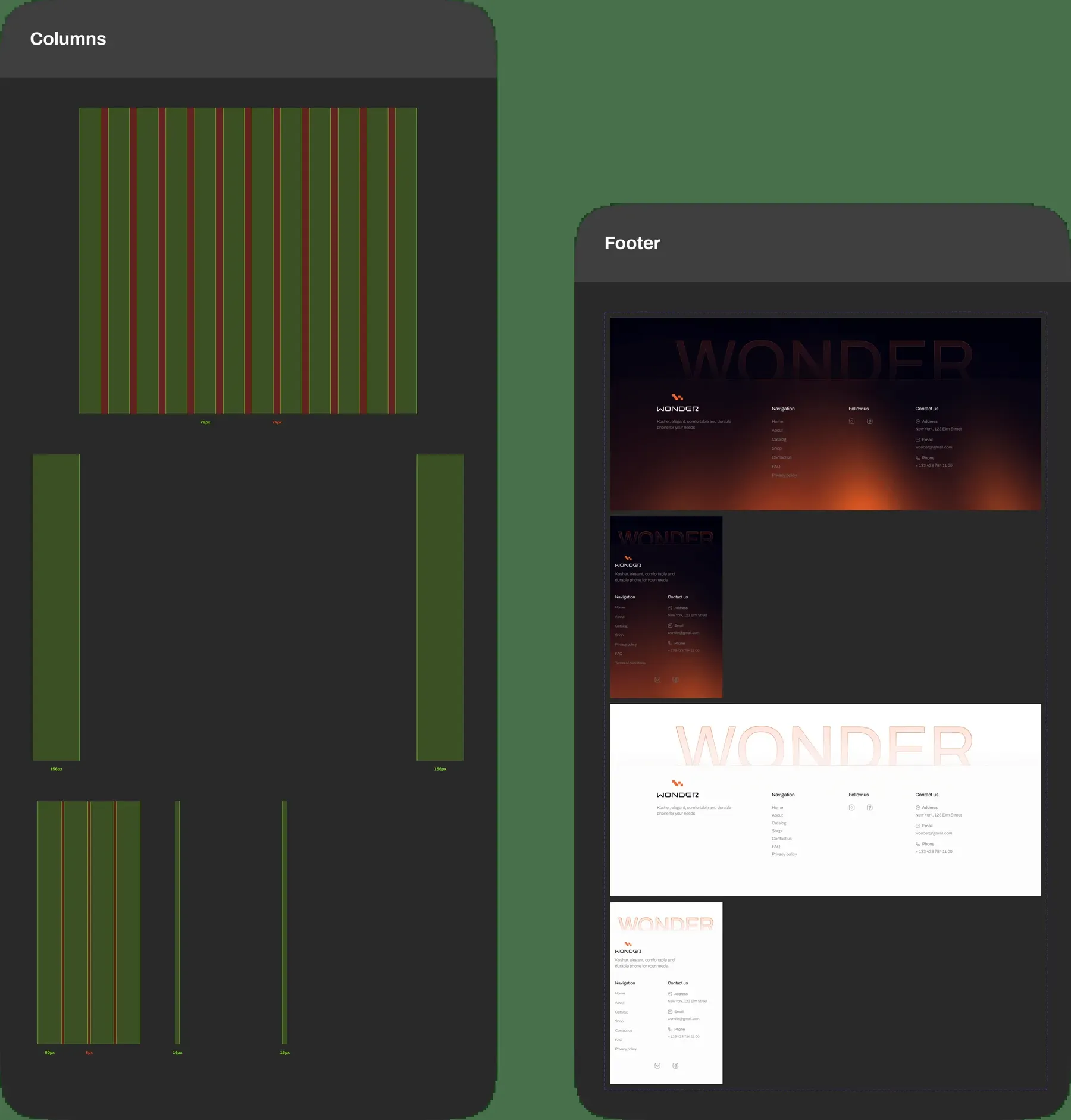 Wonder Phone: ux, ui and 3d renders
