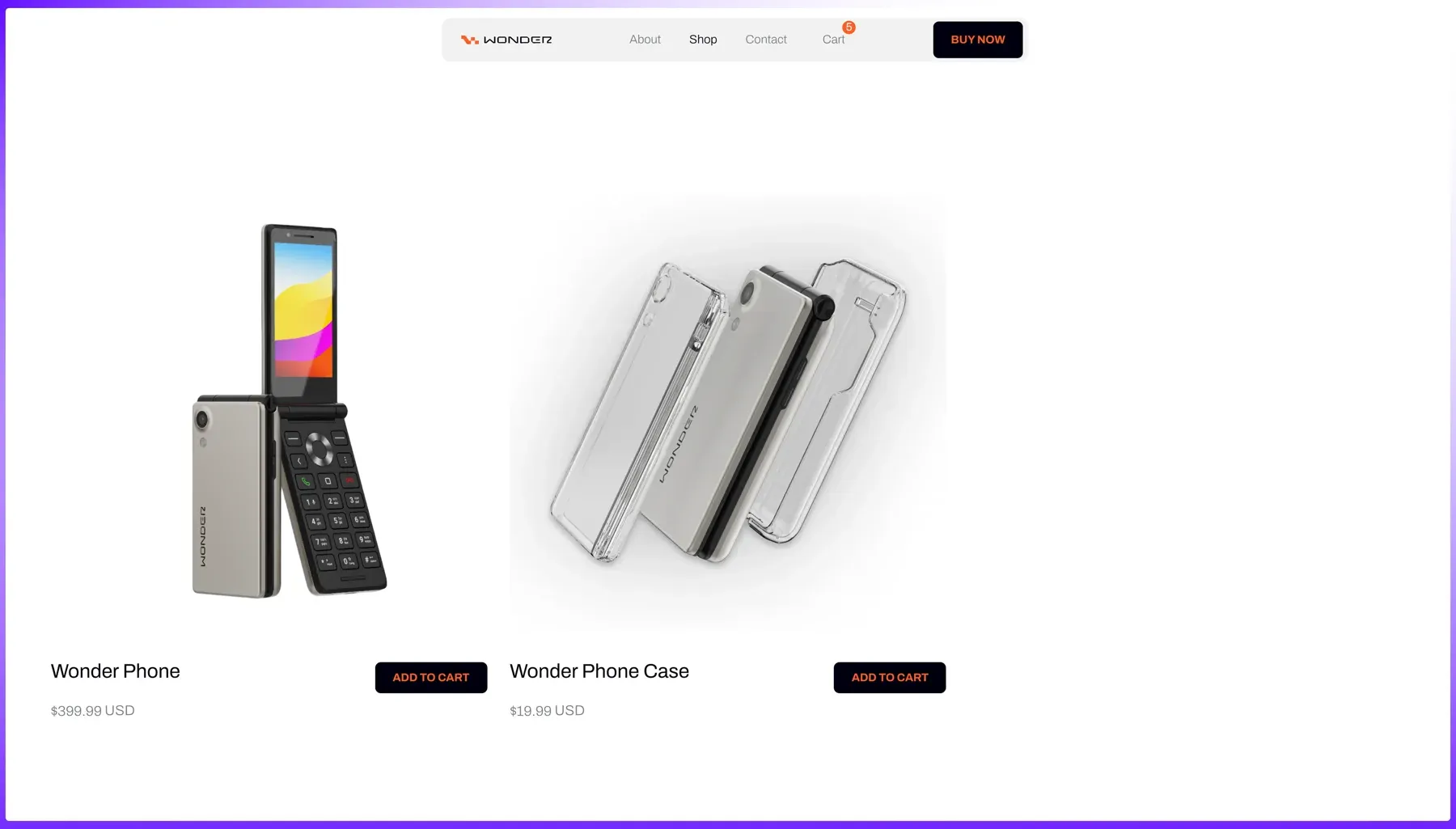 Wonder Phone: webflow build, shopify sync