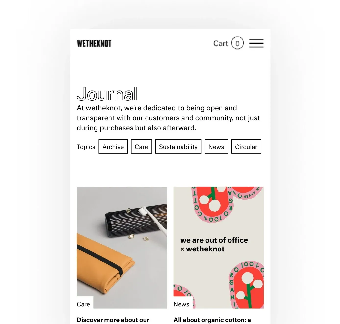 wetheknot: journal, filters and checkout