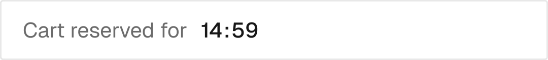 Cart / Countdown in the wireframe kit