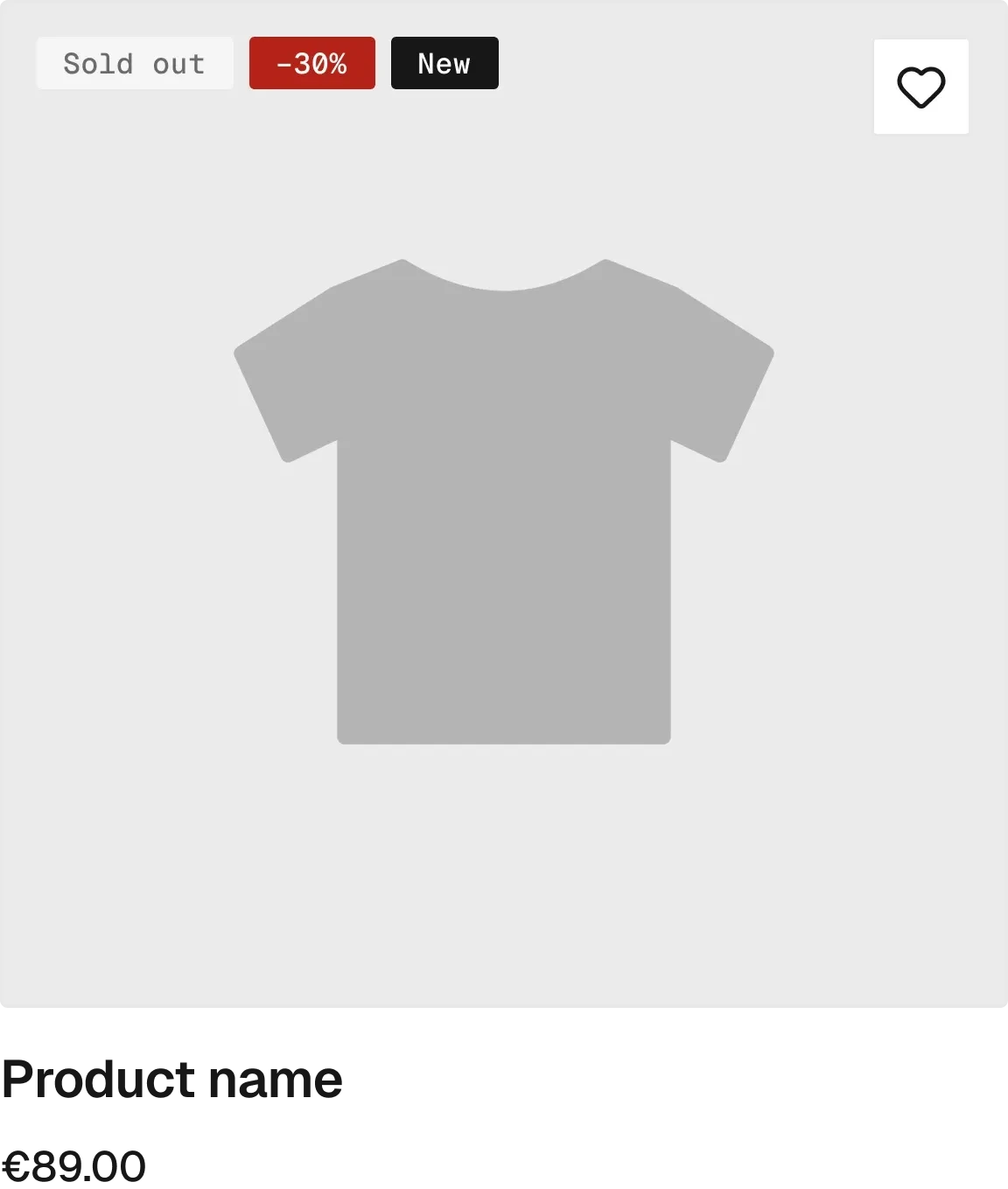 Product / Card in the wireframe kit