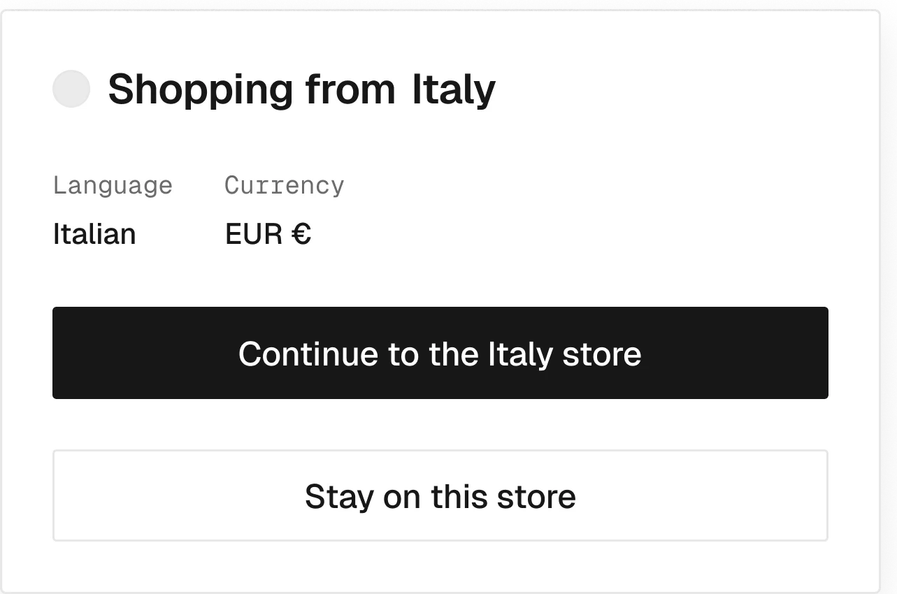 Markets / Suggestion in the wireframe kit