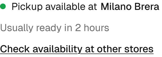Product / Store availability in the wireframe kit