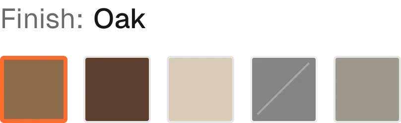 Variants / Swatch in the wireframe kit