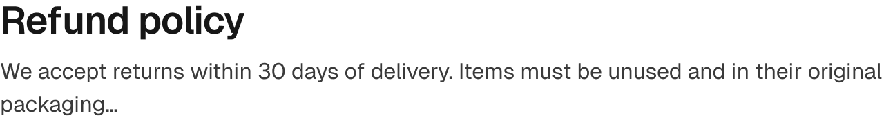 Page / Policy in the wireframe kit
