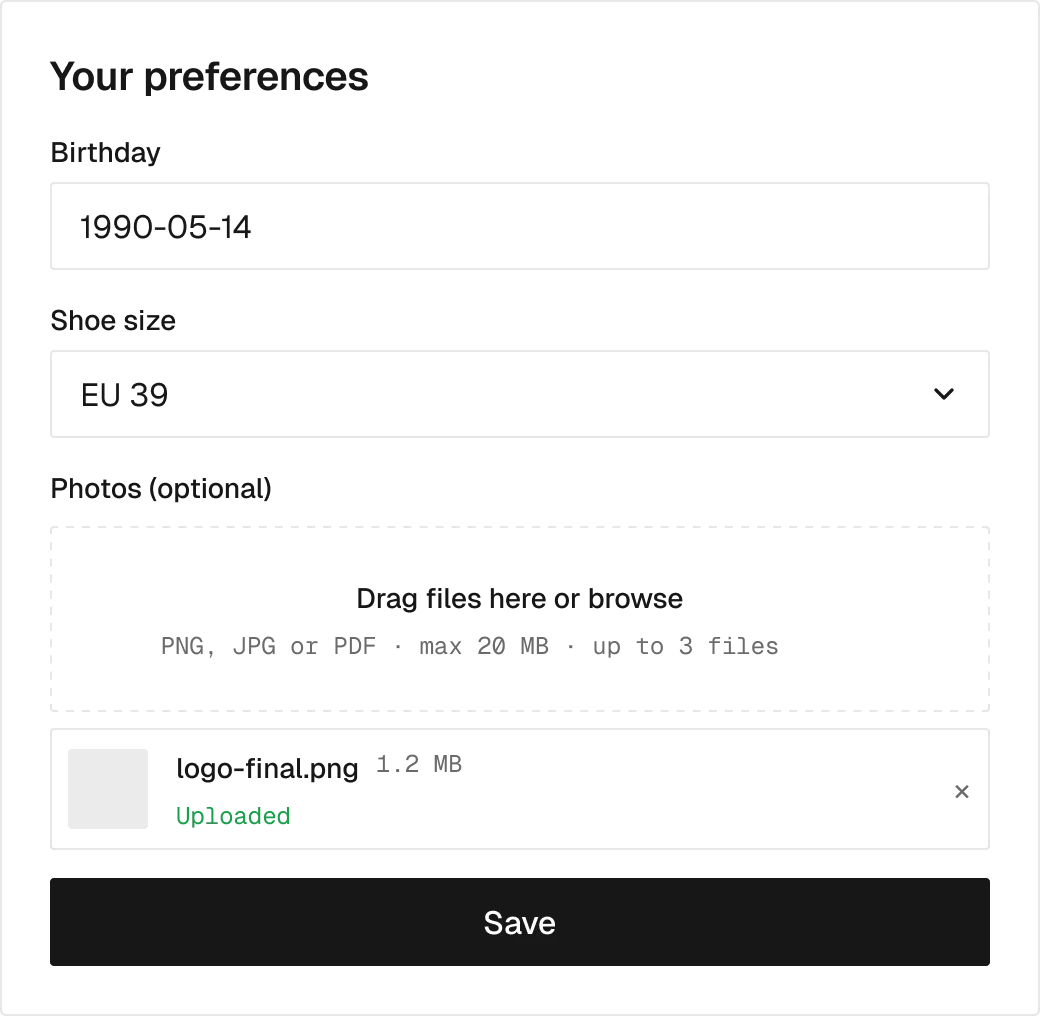 Account / Custom data in the wireframe kit