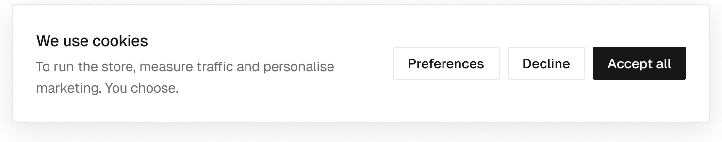 Consent / Banner in the wireframe kit