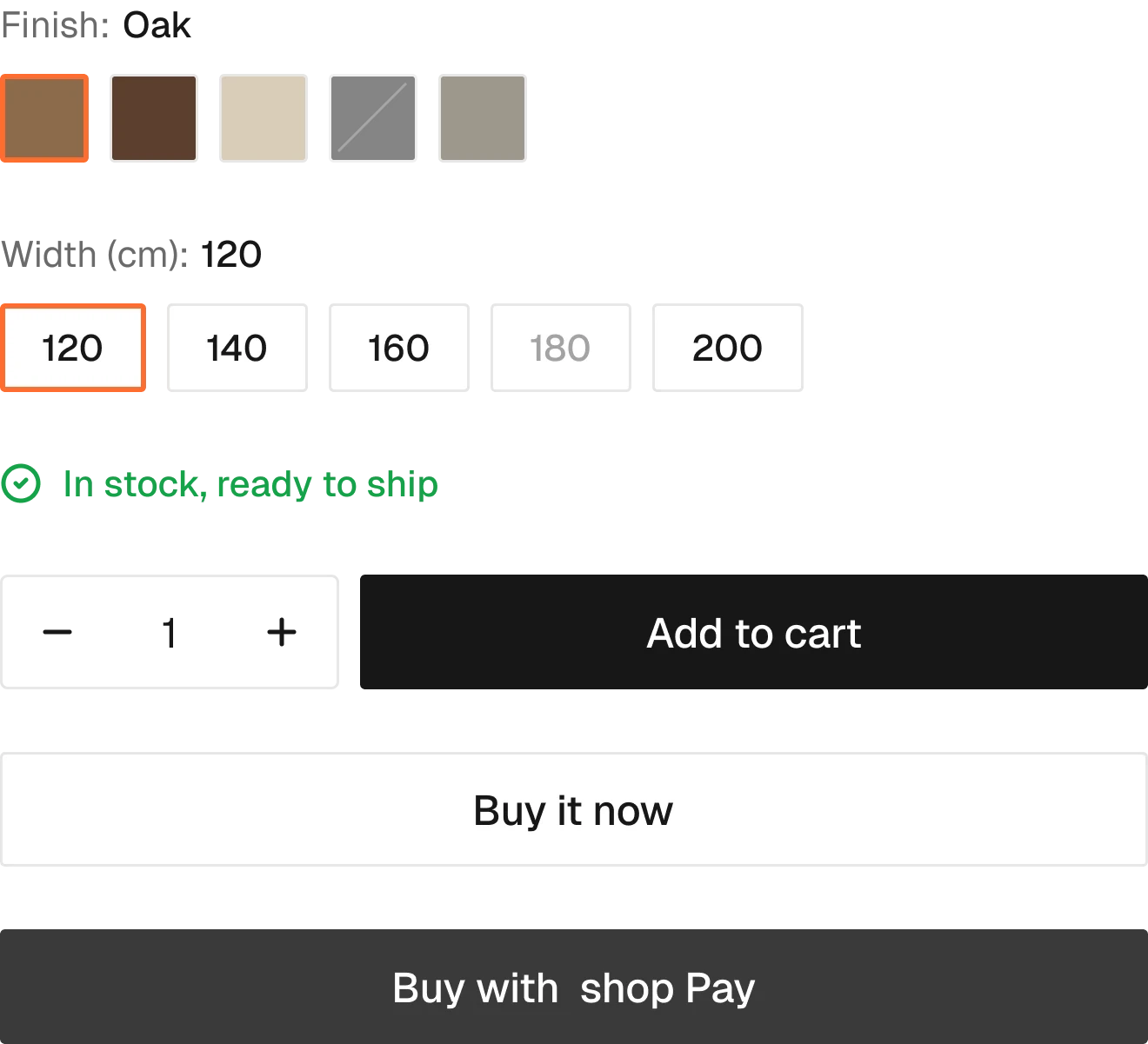 Product / Add to cart in the wireframe kit