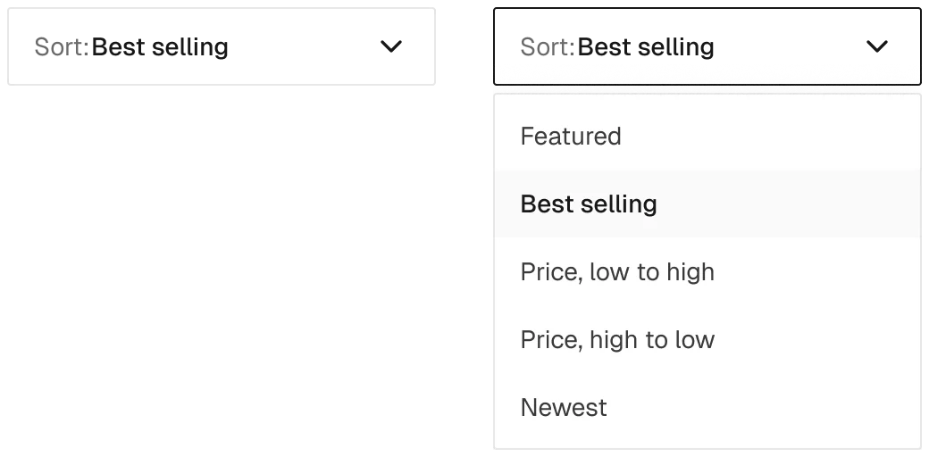 Collection / Sort in the wireframe kit
