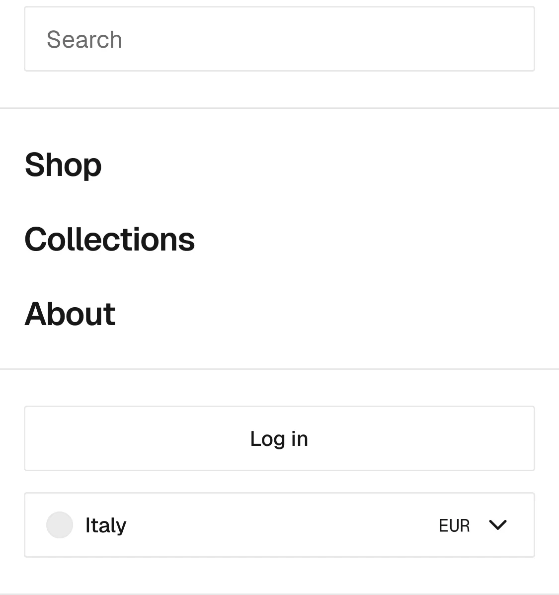 Layout / Mobile menu in the wireframe kit