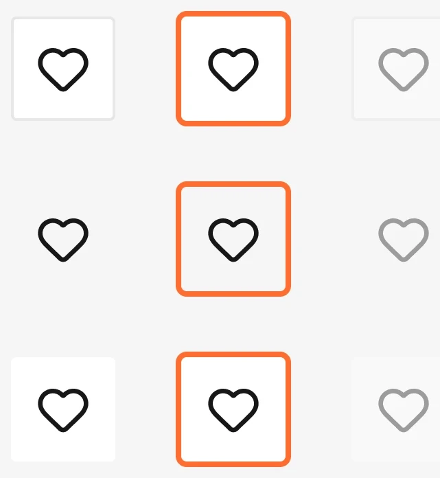 Base / Icon button in the wireframe kit